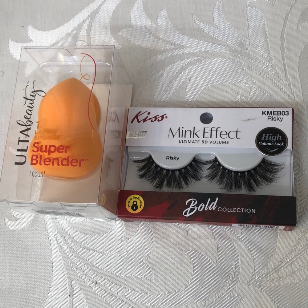 These are kiss lashes and Ultra beauty super blender